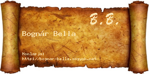 Bognár Bella névjegykártya