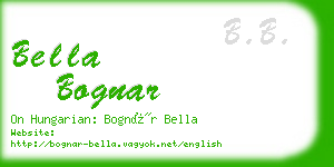 bella bognar business card